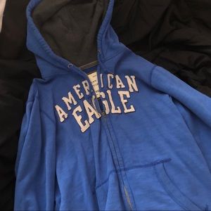 AEO Blue Zip Up Hoodie XXL